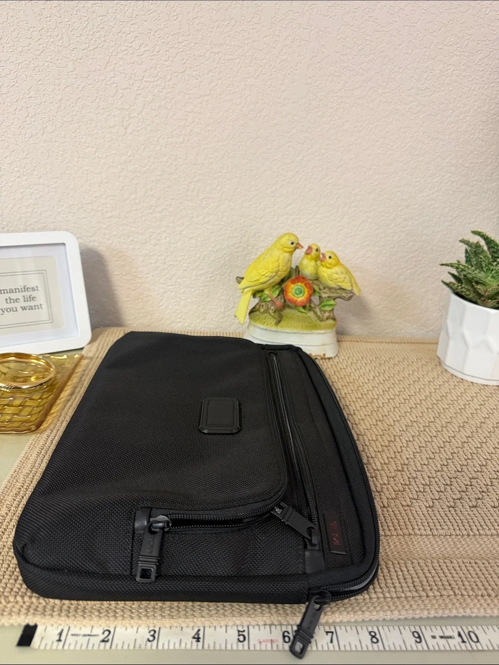 TUMI Black Ballistic Nylon Organizer Portfolio Tablet Travel Case